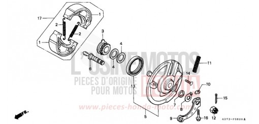 BREMSPLATTE, VORNE XL125SB de 1981
